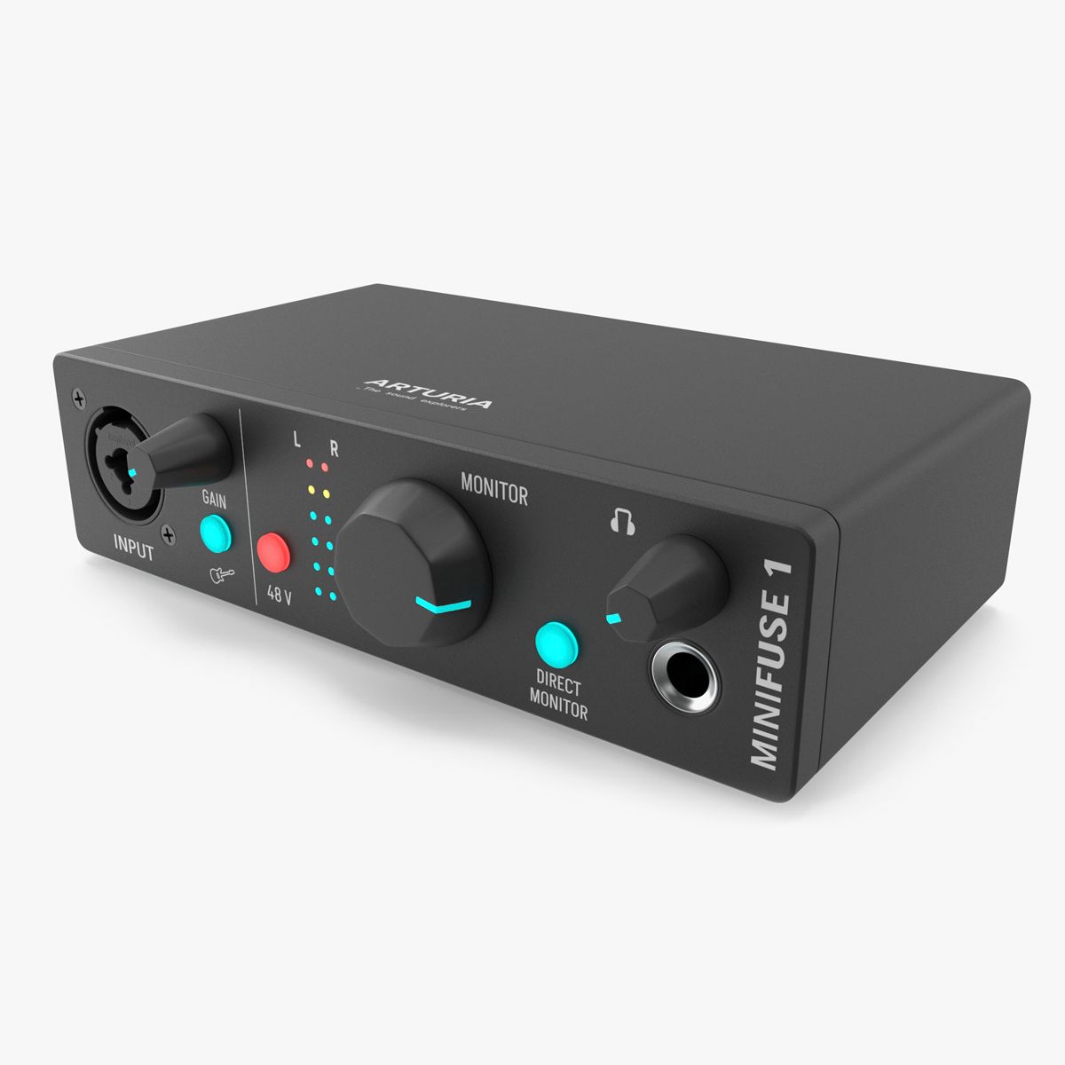 Arturia MiniFuse 1 Interfaz de Audio USB Negro modelo 3d