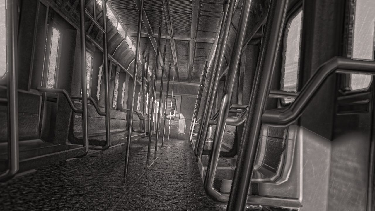 地铁列车内部 3d model
