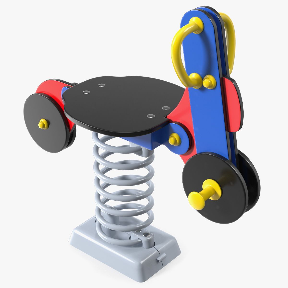 游乐场摩托车施普林格 3d model