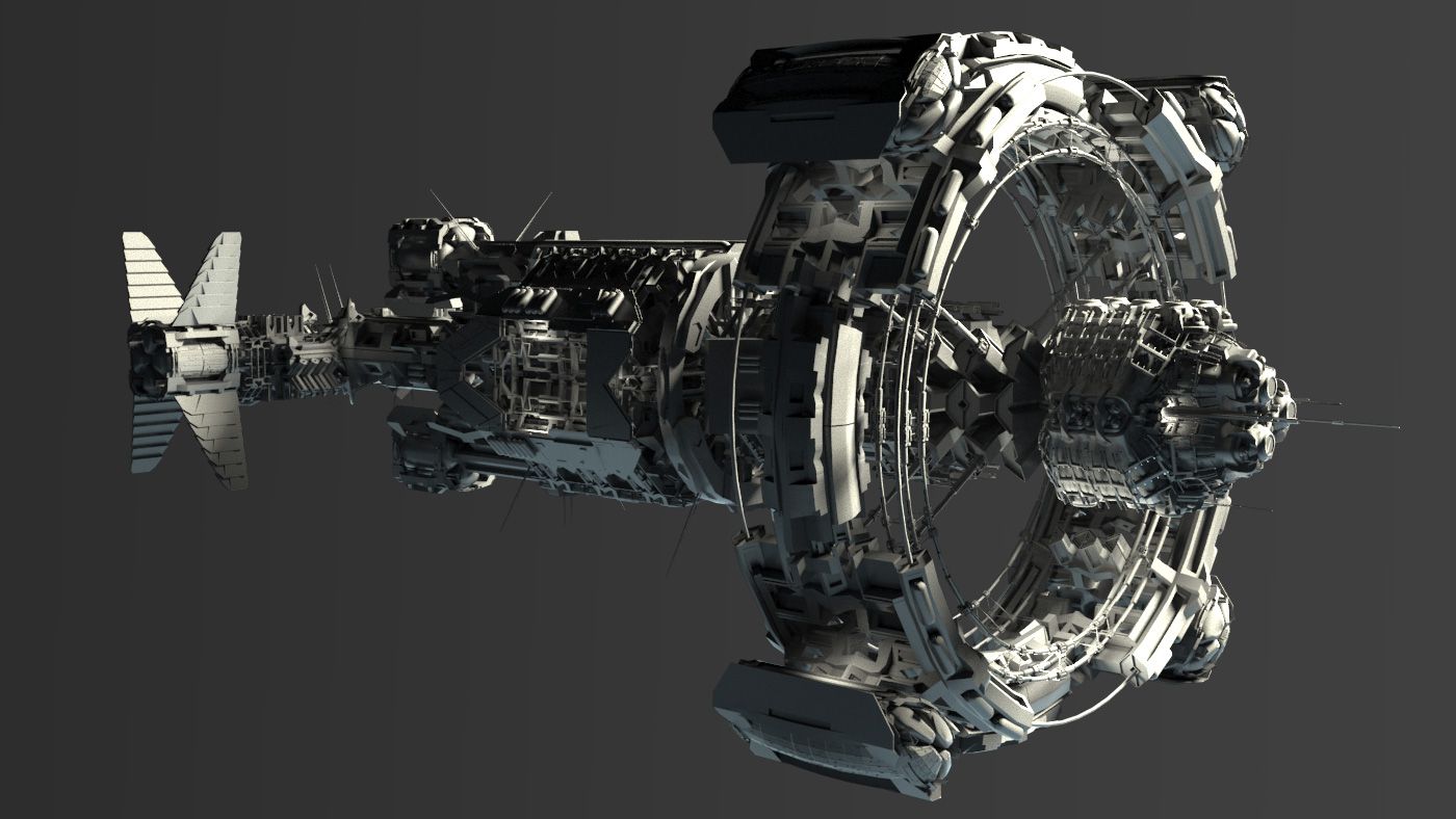 太空船 3d model