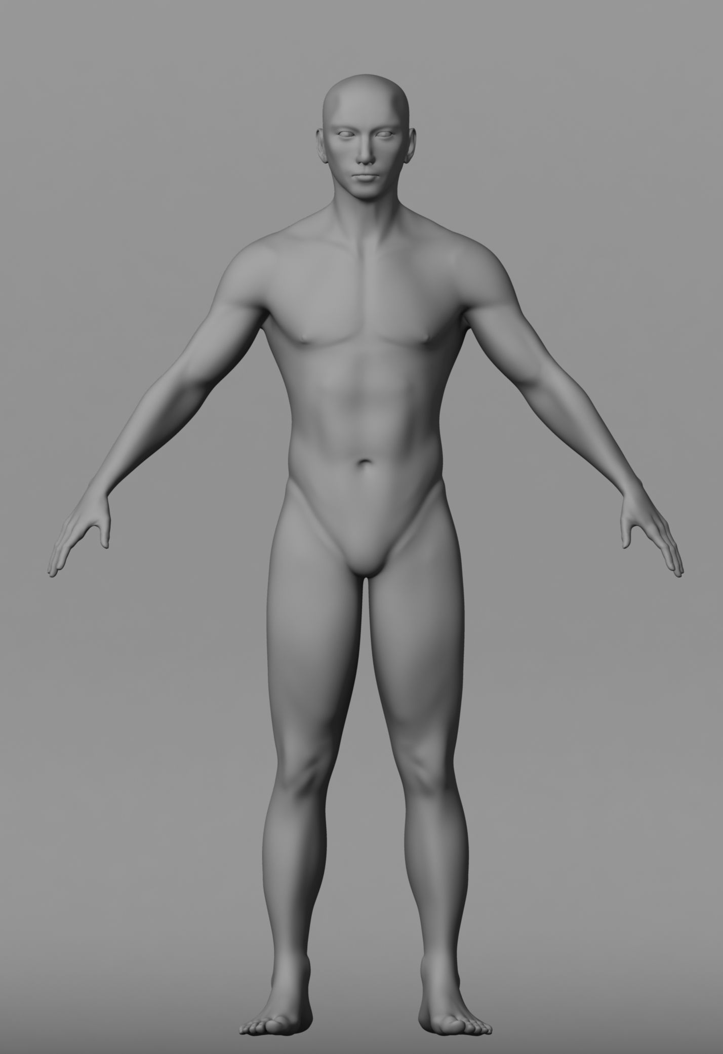 人体男性基础网格 3d model