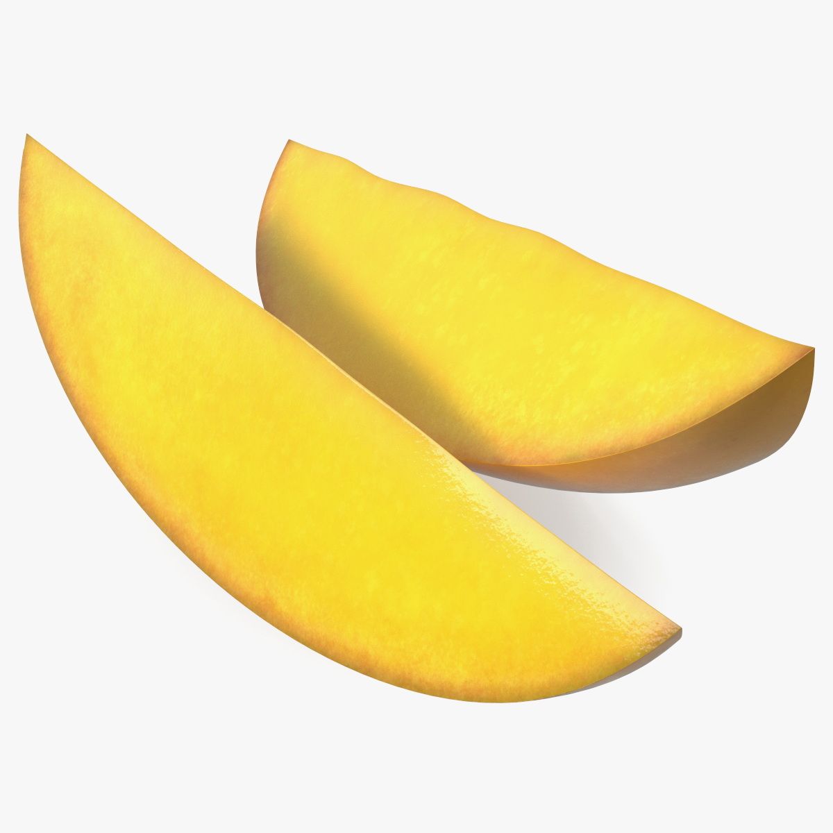Кусочки желтого манго 3d model