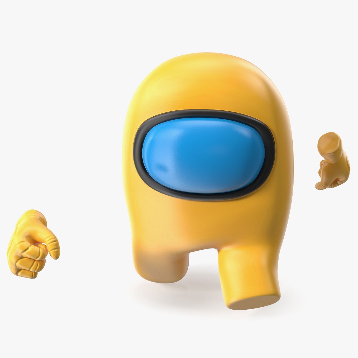 在我们中间奔跑人物黄色 3d model