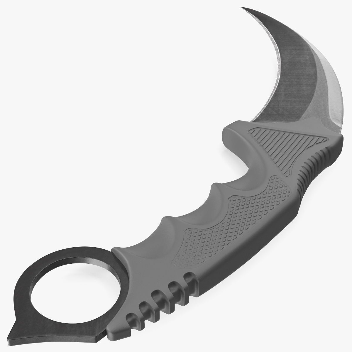 Karambit 羊角刀 黑色 3d model