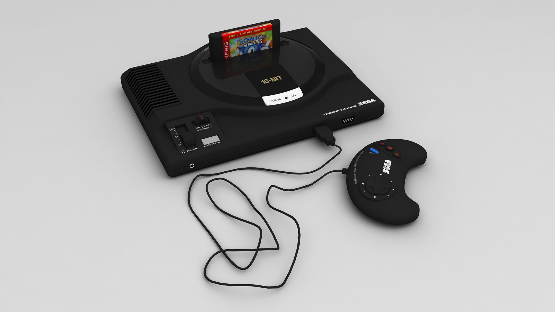 世嘉 Mega Drive 16 位 3d model